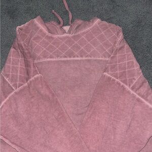 Torrid Pink Quilted Long Sleeve Sweatshirt